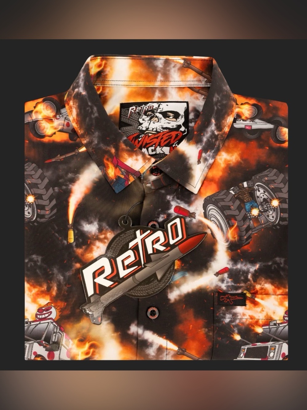 Retro Rifle Twisted Button Down - 4XL - Picture 2 of 10